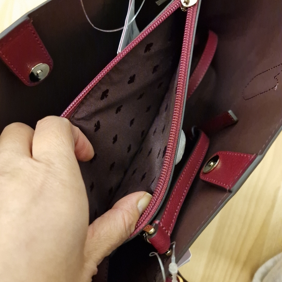 NEW Kate Spade Harper Satchel Pink Magenta Medium Bag Crossbody Leather - Picture 4 of 9